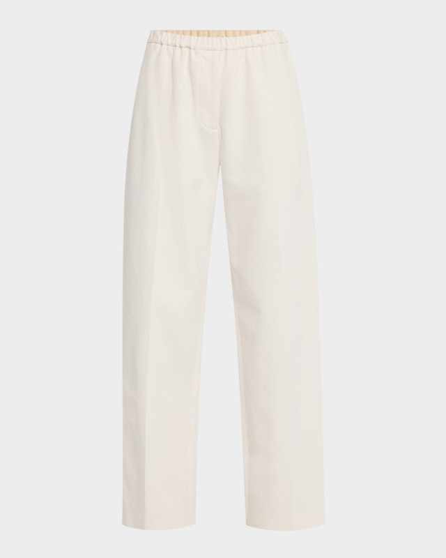 Relaxed-Leg Ankle Pull-On Pants